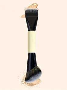 1支双头粉色粉底刷，多功能化妆刷，遮瑕刷，专业美妆工具 - 黃色 - 查看 2