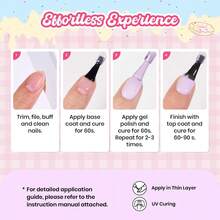 Beetles Pink Gel Polish - Strawberry Milk Light Pink Pastel Nail Polish, Same Color Same Bottle, Long Lasting Soak Off UV LED Nail Art, Spring Manicure Salon Gifts For Her - 春日薰衣草馬卡龍的滋味 - 查看 7