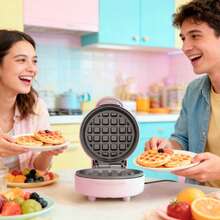 Taurus Lucky Mini Waffle Maker 13cm For Belgian Waffles | Non-Stick, Compact And Easy To Use - US A Type Plug(110-127V) - View 7