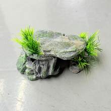 带人工露台遮蔽的装饰性水族箱 - 适用于爬行动物、鱼类、乌龟、青蛙和陆龟 - A - 查看 10