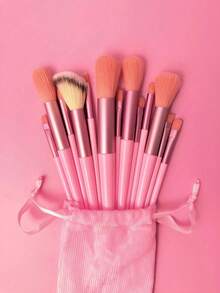33pcs Makeup Brush Set (With Drawstring Pouch), Including Blush Brush, Foundation Brush, Eyeshadow Brush, Contour Brush, Eyeshadow Brush, Soft Hair Brush, Blush Brush, Professional Makeup Brush Set, Women Makeup Brush Set, Face Cleansing Brush Set, Makeup Brush Set, Makeup Brush Set, Makeup Brush Set, Complete Makeup Brush Set, Makeup Brush Set, Makeup Brush Set, Makeup Gift Set - Multicolor - View 11