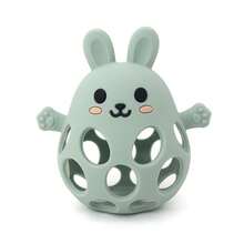 1pc Baby Hollow Rabbit Teether, Silicone Grab Ball Toy, Easy To Grip, Great Gift For Easter, Thanksgiving, Christmas - Multicolor - View 12