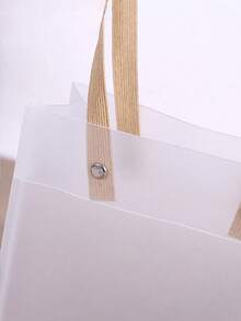 1/2/4pcs Transparent Frosted Gift Bags, Gift Packaging Tote Bags, Candy Bags, Reusable Semi-Transparent Packaging Gift Tote Bags - View 4