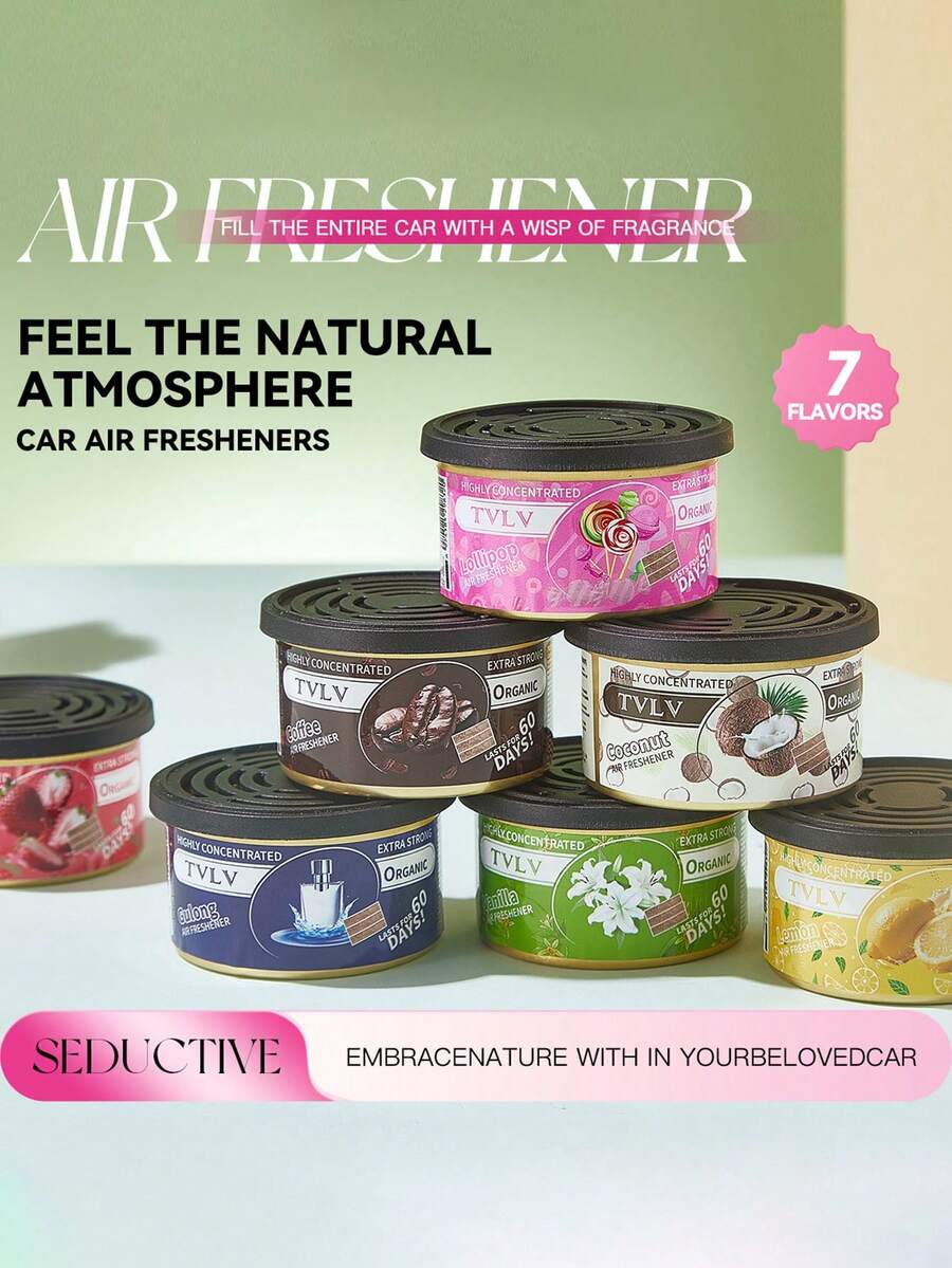 1 Peça Aromatizante de Carro, Bloco de Fibra Perfumado de Longa Duração, Desodorizante e Decoração, Adequado para Carros, Casas, Armários, Banheiros, Quartos, Escritórios, Aromas Naturais como Baunilha, Coco, Limão, Morango, Café, Etc., Adequado para Homens e Mulheres, Adequado para Festas, Aniversários, Natal, Presentes para Casa, Presentes para o Dia das Mães! - Várias fragrâncias - Visão 1