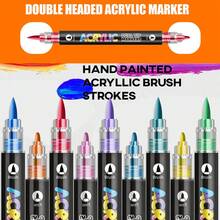 Bộ bút vẽ acrylic hai đầu 12-168 màu, bộ bút dạ có thể xếp chồng và thu gọn, màu sắc đậm nét, dễ pha trộn, bút vẽ đầu mềm và đầu cứng dành cho học sinh, thích hợp cho vẽ graffiti, viết nhật ký, ghi chú, làm thiệp chúc mừng, vẽ tranh nghệ thuật, đồ dùng cần thiết cho năm học mới. - Bút dạ hai đầu, một màu, mực lỏng trực tiếp - Xem 3