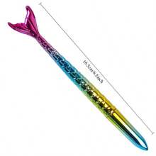 5pcs Creative Cute Fish Tail Shaped Ballpoint Pens, Fish Tail Inspired Stationery, Black Ink Pens, Suitable For Exams, School Prizes, Office Supplies, Gifts, Back To School, Holidays - Sets - View 5