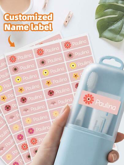 1-240pcs Custom Name Stickers, Personalized Name Labels, Floral Pattern Name Stickers, Waterproof & Oilproof Labels, Identification Tags, Perfect For Travel Gear Labeling, Sports Equipment Distinction, Storage Organization, Office File Sorting, Party Gift Box Packaging, Pink, Exquisite & Durable, Stylish, Long-Lasting Adhesion, Ideal Gifts For Family, Friends, Colleagues, Travel Enthusiasts, Sports Lovers, Great For Daily Use, Holidays, Parties