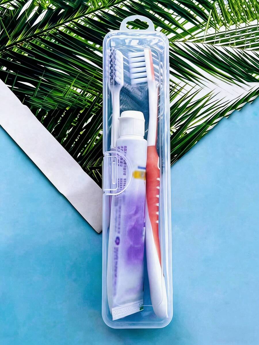 1个便携式透明旅行牙刷收纳盒,透明牙刷架,透气防尘牙刷套,牙膏/牙刷盒,牙刷保护套,适用于居家日常、户外旅行、商务出行、露营、返校季、夏季旅行等场合,浴室用品,家居用品,个人护理收纳,旅行必备 - 無色 - 查看 1
