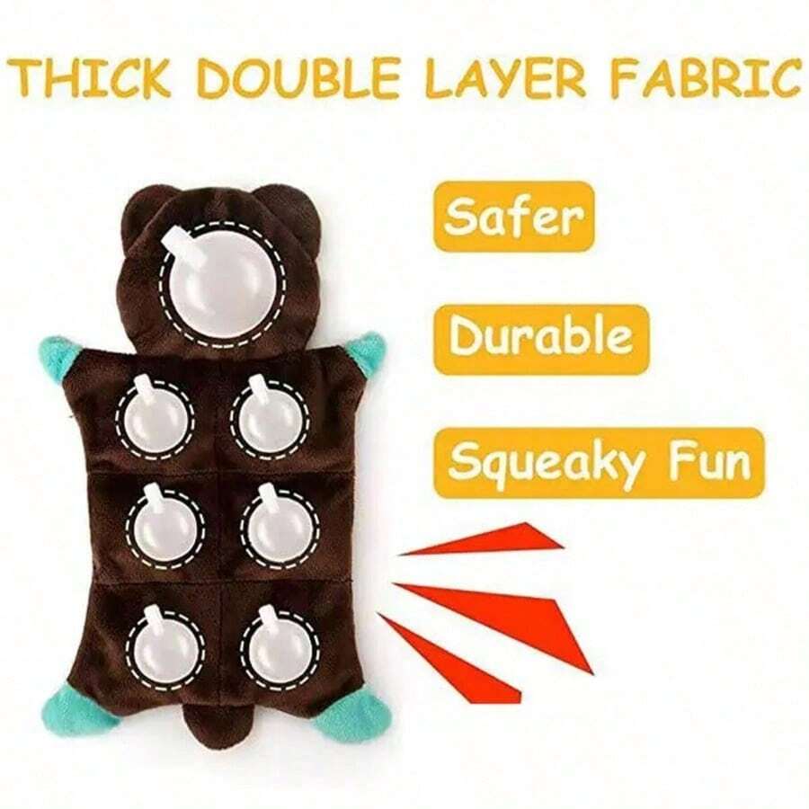 Plush Pet Doll With Cute Sound Effects - Includes Furry Animal Shapes (Brown Bear, Squirrel, Fox, Koala, Opossum), Built-In BIBI Sound Chip, Bite-Resistant, Suitable For Small, Medium And Large Dogs & Cats, Dog Doll, Cat Doll