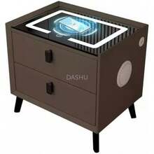 Buró Inteligente Mesa de Noche Organizador para Recámara Mueble Multifuncional con Almacenaje Moderno, Ideal para Espacios Pequeños y Dormitorios. (CAFÉ) - por defecto - Ver 1