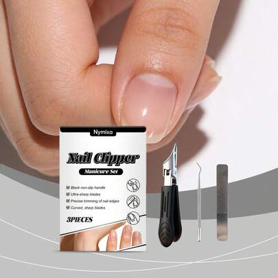 Nail Clipper Manicure Set, Ingrown Nail Clipper, Thick Nail Specialized Curved Nail Nipper, Pointed Tip Cuticle Trimmer