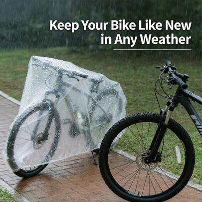 5/1pc Universal Bicycle Cover, Durable Transparent Cover For Mountain Bike/Road Bike, Dust-Proof, Sun-Proof, Protective Cover For Electric Bicycle, Waterproof, Durable, Commencement, Congrats Grad, Travel Hiking Essentials, Portable Tools, Summer Essentials, Summer Portable