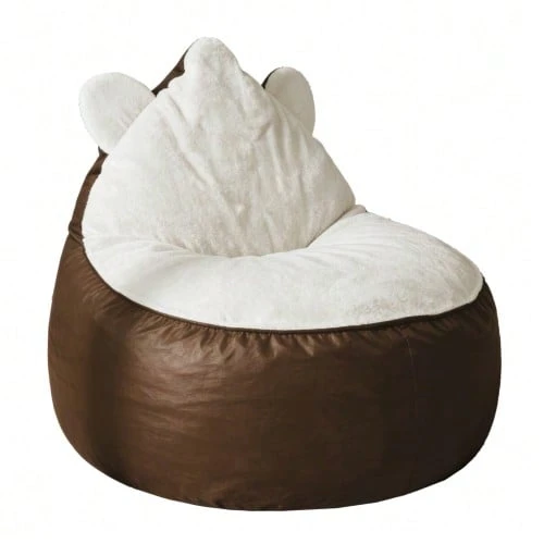 Adorable Bear-Shaped Lounger With Rounded Ears And Plush Profile For A Playful Yet Relaxing Home Ambiance - Brown - View 1