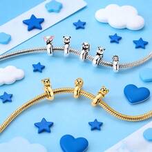 Charm Dog Clasp Charm Universal Buckle Animal Rubber Stopper Beads Fit Bracelet Diy For Woman Jewelry - Gold Or Silver - View 4
