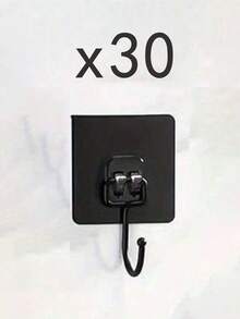 20/1pc Black Traceless Hooks Multifunctional Wall Strong Adhesive Hook Clothes Hook Bathroom Kitchen Accessories - A - View 15