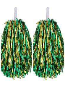 Aluminum Foil Long Thin Ribbon Cheerleading Pom Poms, PE Material Waterproof 20g Ribbon Handle Baton, Reusable Handle Pom Poms, Suitable For Cheerleading Support Pom Poms, Dance Team Performance Tools, Outdoor Square Dance Pom Poms, Fan Support Cheering Props Set - Multicolor - View 29