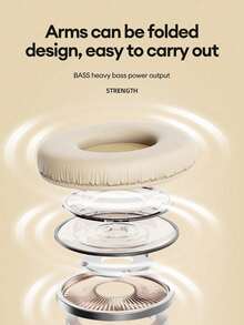 Lenovo TH30 Bluetooth Headphones With Carrying Pouch, HiFi Stereo Sound, Low Latency, Microphone, Wireless Connection, Compatible With Computer & Smartphone - Pink + Storage Bag 20*25 - View 6