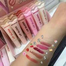 6 Pcs Color Changing Lip Gloss For Girls, Pink Magic Mood Lip Oil Tinted, Temperature Color Change Lip Stain Lip Balm, Longlasting Lips Will Not Dry Out - Multiple - View 8