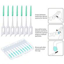 Bộ 10/20/40/50 chiếc bàn chải kẽ răng, tăm xỉa răng, tăm bông nylon mềm hình chữ L, tăm chỉ nha khoa, dụng cụ loại bỏ mảng bám cho người lớn và trẻ em, dụng cụ vệ sinh răng miệng chỉnh nha, kèm hộp đựng chống bụi khi đi du lịch. - Nhiều màu - Xem 6