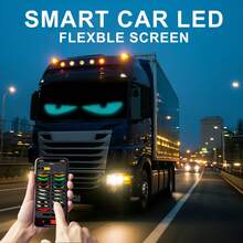 [2026 Latest] Car LED Flexible Screen "Devil's Eye" Dynamic Car Sticker, Remote Control + APP Dual Control, Stick And Use Advertising Soft Screen, Support Custom Patterns And Text, Car Windshield / Body Decoration Atmosphere Light - Multicolor - View 4