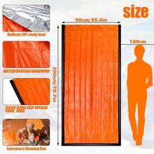 Outdoor Survival Sleeping Bag, PE Aluminum Foil Insulation Emergency Tent, Radiation Protection With Heat Reflection Shelter - Multicolor - View 2