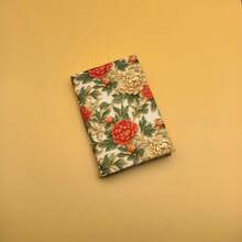 1pc Handmade Fabric Book Cover With Golden & Red Peony Design, Notebook/Journal Cover, Gift For Book Lovers & Couples - Single Piece - View 7