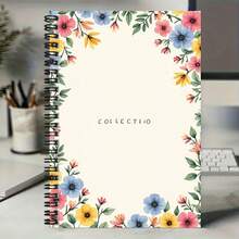 100-Page Spiral Notebook With Fresh Floral Patterns, High-Capacity & Thick Paper, Practical For Work, Study, School Notes, Graduation, Birthday Gift, Suitable For Journaling, Daily Planning, And Memo, Adding A Vibrant Touch To Your Life - B - View 5