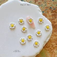 1 Pack Spring Colorful Small Daisy & Sunflower Metal Nail Art Decorations, 3D Floral Minimalist Metal Accessories - Multicolor - View 10