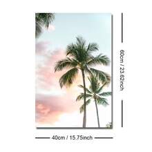 1/2pcs Framed/Unframed Summer Tropical Seascape Sunset Canvas Poster, Palm Tree, Ocean Wave, Beach House Wall Art Print, Modern Home Decor For Apartment, Living Room, Bedroom - A - View 16
