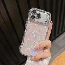 时尚水钻心形粉色手机壳，兼容 17 Pro Max/17 Pro/17/16 Pro Max/16/16 Pro/15/15 Pro Max/15 Pro/13/14 Pro Max，全包防摔硬壳 - 粉色 - 查看 7