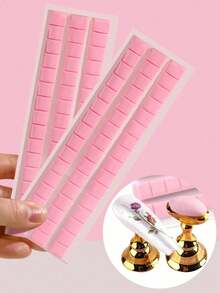 1pc Reusable Pink Nail Art Clay, Stick-On Fake Nails, Detachable, DIY Nail Tool For Nail Display And Practice - Multicolor - View 1