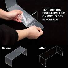 3/5pcs Large Rectangular Acrylic Display Stand, Clear Acrylic Decor Rack, Suitable For Cake, Dessert, Snack Display And Storage Organization, Wedding Supplies, Home Decor, Kitchen Gadgets - Multicolor - View 5