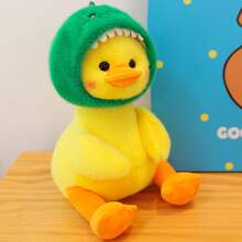 Official Hooded Plush Duck Doll Figurine, Dinosaur, Rabbit, Teddy Bear, Duck Stuffed Doll, Dinosaur, Animal Plush Toys, Christmas Gift, Halloween Gift, Various Holiday Gifts, Sofa Decor, Bedroom Decor, Graduation Gift, Mother's Day Gift, Plush Doll, Birthday Gift, Stitch, Cute Small Doll, Doll, Plush Doll, Graduation Season Gift - Multicolor - View 7