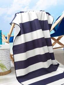 1 Pc Extra Large Size Multi-Size Blue, Navy, Pink, Light Gray Watercolor Stripe Super Soft Absorbent Microfiber Beach, Swimming, Pool, Gym Towel Summer Travel,Vacation Holiday Bathroom Decor, Microfiber Towel, Skin Friendly, Durable, Fade Resistant, Machine Washable, Lightweight, Portable, Sand-Proof, Beach Towel, Beach Blanket, Beach Mat, Bath Towel, Hand Towel, Hair Towel, Face Towels, Wash Cloths, Towel Wrap, Cooling Towel, Travel Towel, Yoga Towel, Beach Essentials, Travel Essentials, Vacation Essentials, Beach Accessories, Bathroom Accessories, Ideal Gift For Family, Girlfriends - A - View 11