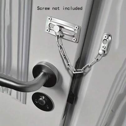 Stainless Steel Door Chain Lock Guard, Safety Limiter, Safety Bolt Sliding, Front Door Latch Chain And Guard Security Door Chain