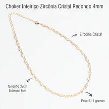 Women's Gold Set: Choker, Bracelet, Earrings, Cubic Zirconia, Crystal, 18k Gold Plated Costume Jewelry - 金色 - 查看 5