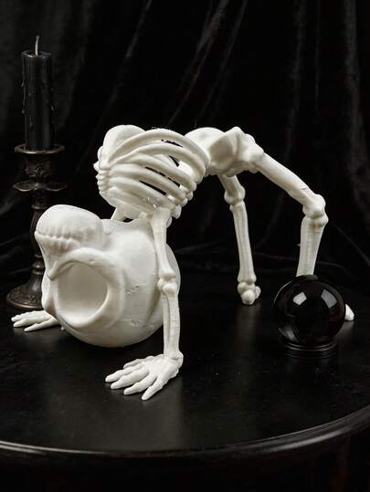 Adorable Yoga Skeleton Desktop Decor, Cozy Relaxing Sculpture