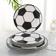 25/50件/套一次性餐具套装，包含足球主题纸盘、蛋糕盘、派对盘、生日盘，适用于生日派对、聚会、野餐、露营、烧烤、海滩派对等场合。 - C - 查看 1