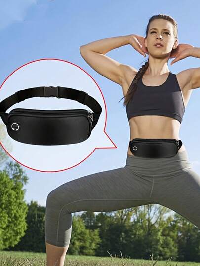 1个户外运动腰包，防水腰包，马拉松装备，山地自行车腰包，户外运动跑步健身旅行超薄防水腰包/背包，男女通用防水小腰包，带细腰带，4个口袋