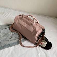 Weekend Getaway Duffel Bag For Women, Lightweight Waterproof Nylon Travel Bag With Luggage Sleeve - Multicolor - View 4