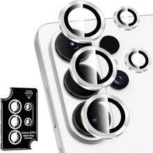 1pc Compatible With Samsung Galaxy S26/S26 Ultra/S26 Plus CD Pattern Rear Camera Lens Protector Tempered Glass S26 Series Metal Ring Camera Lens Film, Easy Installation Positioning Lens Film Camera Protector Protective Pad Black Multicolor Silver Blue Purple Camera Lens Cover - Multicolor - View 25