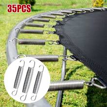 Set Of 35 Trampoline Replacement Springs, Heavy-Duty Galvanised 5.5" 14cm Silver - A - View 2