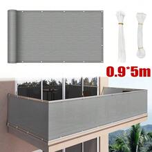 5m Privacy Garden Fence Screen | UV Protection Shade Cover For Balcony & Terrace | Windproof Sunshade For Rooftop, Patio & Garden Screening | Home Decoration UK Summer Ready - Black - View 9