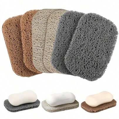 1/2 piezas Bandeja para jabón, Soporte antideslizante para jabón, Bandeja escurridor de jabón, Apto para baño, cocina, viaje, suministros de limpieza de hotel, decoración del baño del hogar, otoño, vuelta al colegio