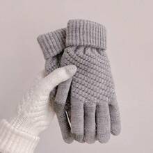 1 par de guantes cálidos y a prueba de viento con forro suave, adecuados para trabajo, labores, ciclismo al aire libre en otoño/invierno y conducción diaria - Multicolor 1 - Ver 13