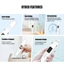 電動震動洗臉機-深層清潔去角質洗臉器,臉部護膚工具,配備清潔模式/按摩功能,提亮膚色、清潔毛孔,女性美容設備,臉部清潔首選禮物 - 彩色 - 查看 10