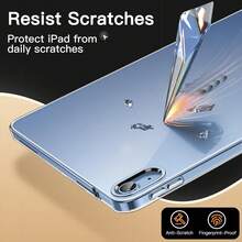 1个透明TPU/全包边保护/防摔气囊/高清高透明度/硅胶软壳/透明外壳/保护套，兼容iPad（Air4/5/6/7）/（iPad7/8/9）/第十代，11英寸A16（2025） - 彩色 - 查看 3