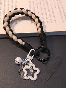 4-Strand Braided Star Pattern Lanyard, Creative Short Wrist Phone Strap, Sturdy Anti-Lost Phone Charm - Multicolor - View 5