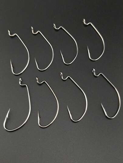 30个宽腹弯柄软饵加固弯钩德州钓组钓具，适用于鲈鱼、河鲈、海钓软饵