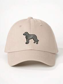 1pc Embroidered Irish Wolfhound Baseball Cap, Adjustable, Suitable For Spring/Autumn Travel, Fashionable Sun Protection Hat, Y2K Style Cap - Baseball Cap - View 6